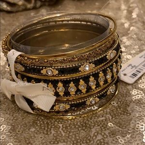 Bangle Bangle by Amrita Singh Black & Gold Bangles
